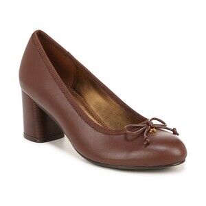 Naturalizer Women's Sienna Pump, Cappuccino Brown Leather, 6